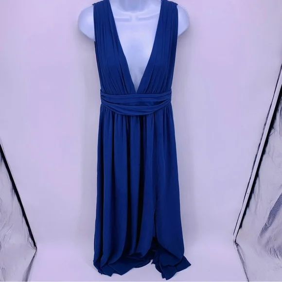 thoughts of hue navy blue surplice maxi dress Navy Blue Surplice Maxi Dress | Womens | Medium (Available in 3X, 1X, L) | 100% Polyester